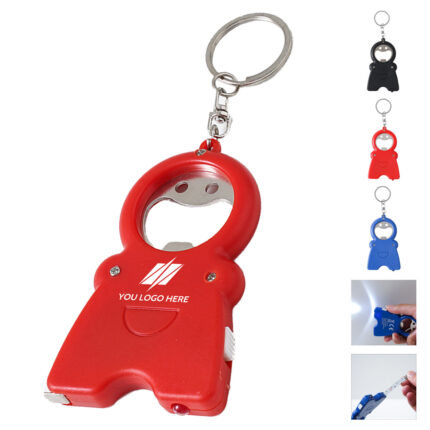 4 in 1 Tape Measure Bottle Opener with Key Chain