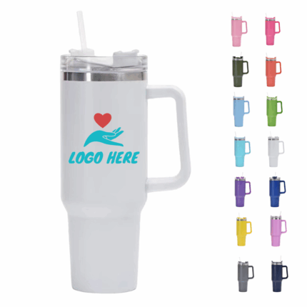 40oz Stainless Steel Tumbler with Handle