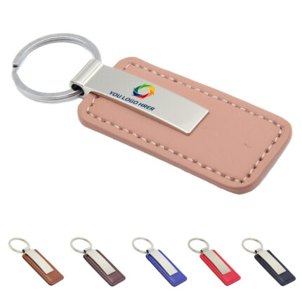 Metal Leather Key Chain