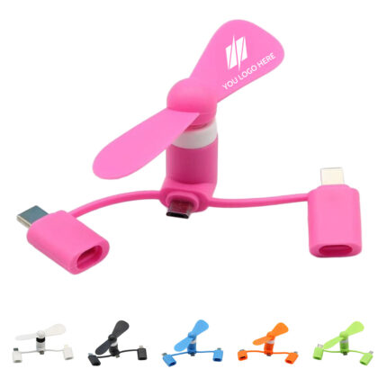 3-In-1 USB Cellphone Fan