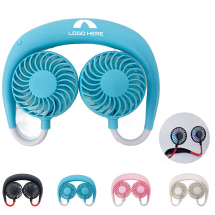 Adjustable Hands-Free Neck Fan with Dual Wind Head