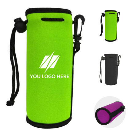 20oz Drawstring Bottle Holder with Clip