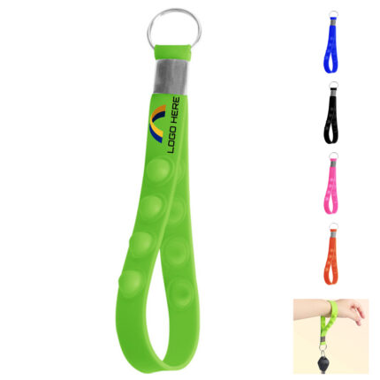 Silicone Keychain with Multi-button Toy