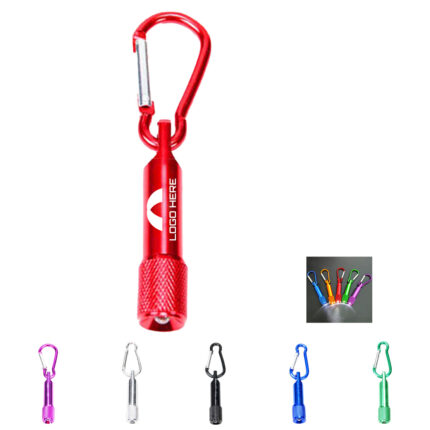 Mini Flashlight Keychain with Carabiner