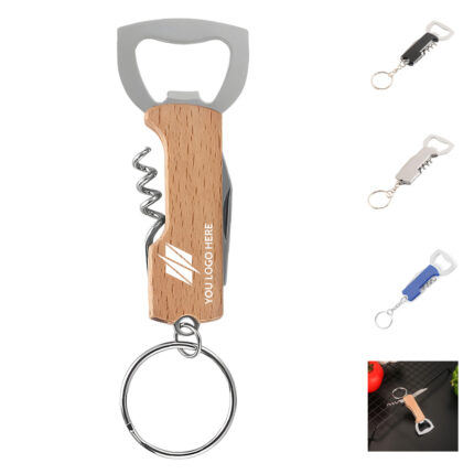 Stainless Steel Bottle Opener with Keychain