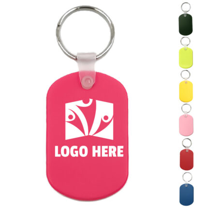 Oval Shaped PVC Keychain
