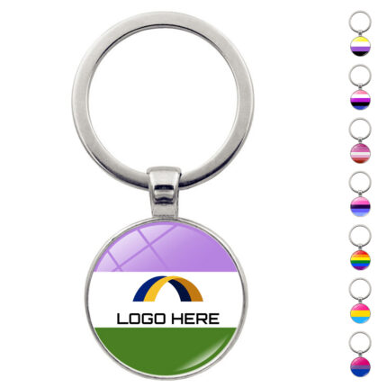 Rainbow Glass Keychain